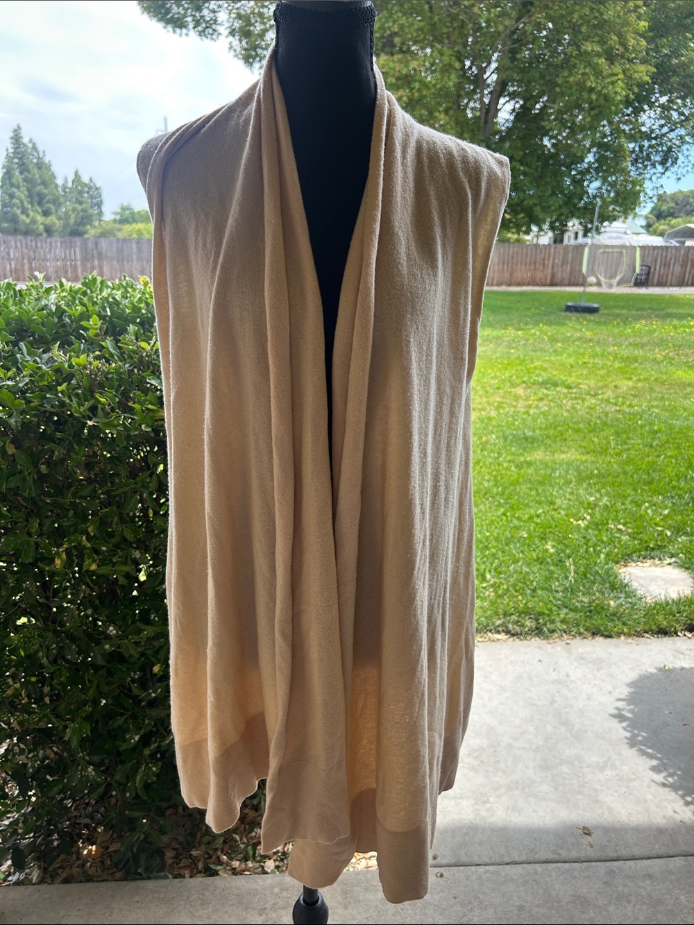 Neiman Marcus Capsule old money cashmere Open-Front sleeveless Cardigan duster